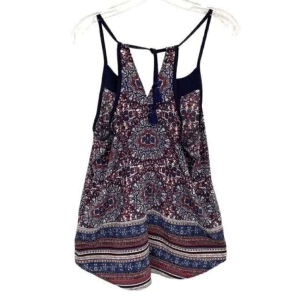 Athleta Medallion Dunes Boho Tassel Halter Tank Top - Picture 11 of 13